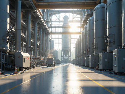 有机废气处理设备,塔式结构,管道连接复杂,设备外观防腐处理